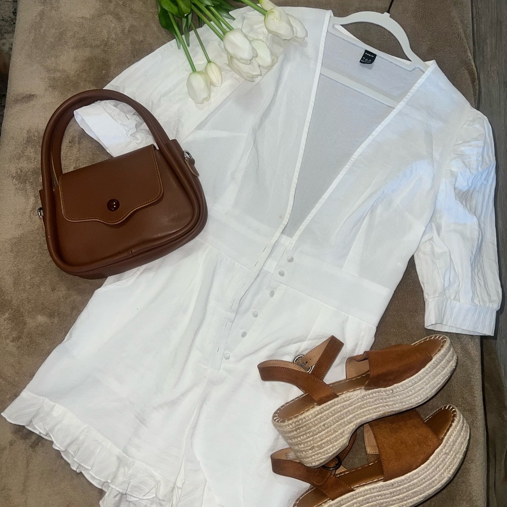 White Shein romper